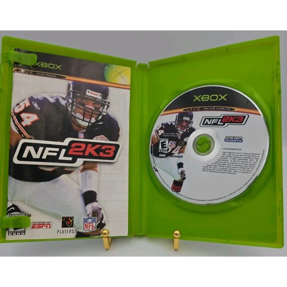 NFL 2K3 Microsoft Xbox Original Sega Sports Brian Urlacher Complete in Box CIB